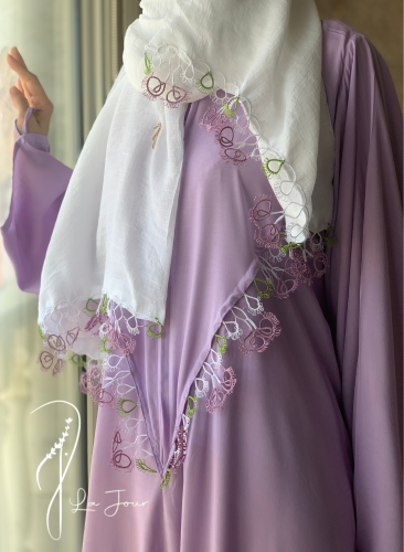 شرشف صلاة سستة موف فاتح كروشيه اويا يدوي واويا طرح...