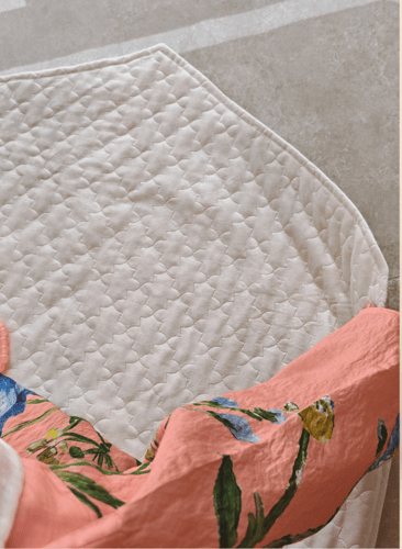 شرشف صلاة لاجور برتقالي بنقشة زهور فنية ولمسة أنثو...