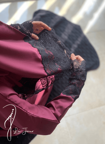 شرشف مرد لف دانتيل و الطرحة متصلة