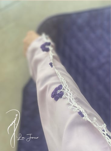 ثوب صلاة سحاب موف كروشيه يدوي