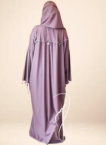 شرشف صلاة قطن سستة موف غامق مزين بالكروشيه من لاجو...