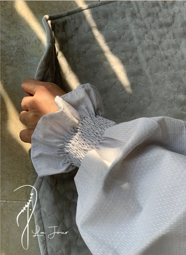 عباية شرشف سستة رمادي قطني