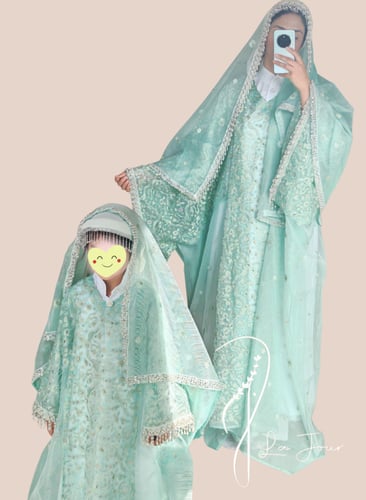 لبس أطفال مديني تقليدي بلون تيفني مطرز من التراث ا...