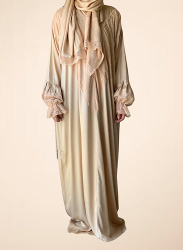 شرشف صلاة خربزي على سكري دانتيل خربزي سحاب