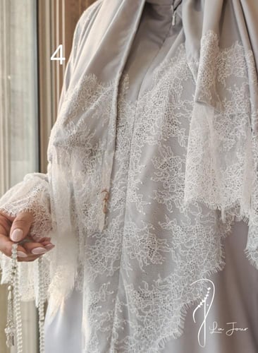 شرشف صلاة سستة رايون دانتيل عدة ألوان (حبة واحدة)