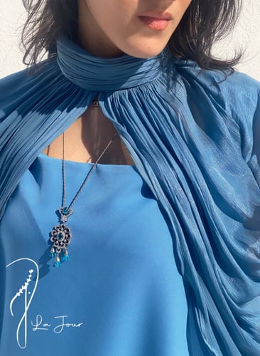 ثوب وكاب شيفون حرير