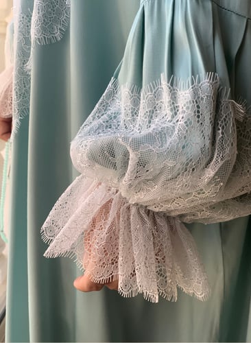 شرشف صلاة دانتيل سحاب أخضر
