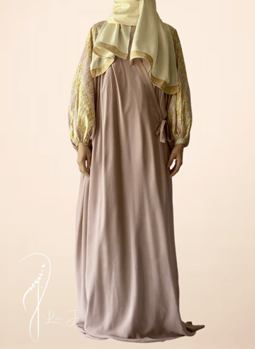 شرشف صلاة لف طرحة منفصلة وردي