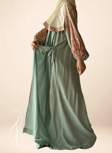 شرشف صلاة باتيك لف مفتوح باستيل تفني فاتح الطرحة ن...