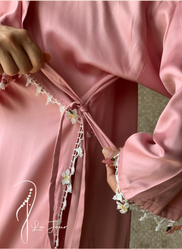 شرشف صلاة اويا ورد وردي بصلي قطن ستان و الطرحة متص...