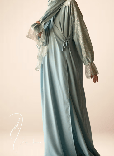 شرشف مرد لف سماوي باستيل دانتيل طرحة منفصلة