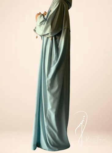 شرشف صلاة سحاب ازرق كروشيه يدوي