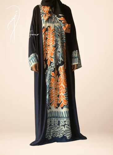 شرشف صلاة سحاب طرحة منفصلة ازرق