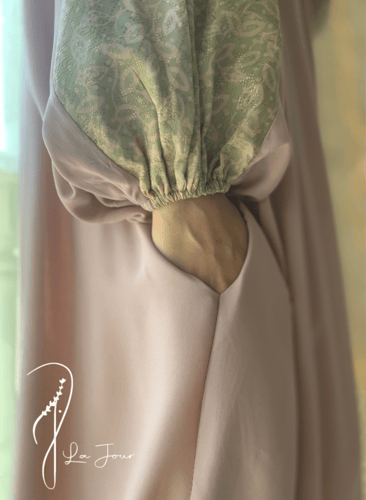 شرشف صلاة باتيك لف طرحة منفصلة وردي واخضر