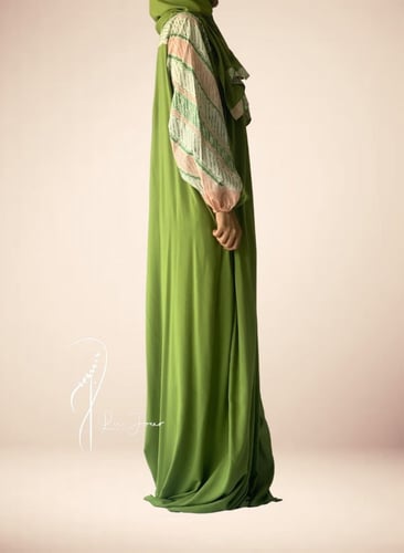 شرشف صلاة باتيك لف طرحة منفصلة اخضر