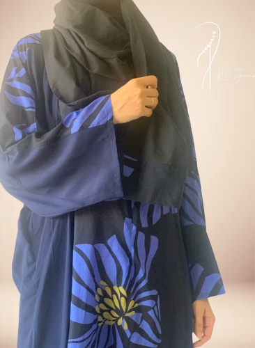 شرشف صلاة سحاب طرحة منفصلة ازرق