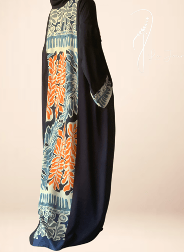 شرشف صلاة سحاب طرحة منفصلة ازرق