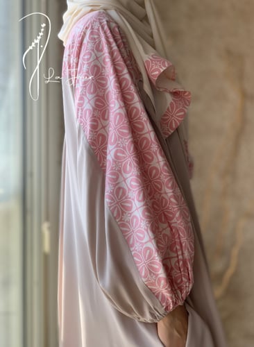 شرشف صلاة لف طرحة منفصلة وردي