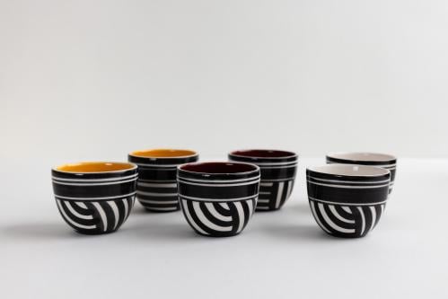 coffee cup set طقم فناجين قهوة من 6 قطع بتصميم مود...