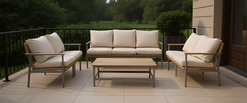 طقم جلسة خارجية مودرن بإطار معدني