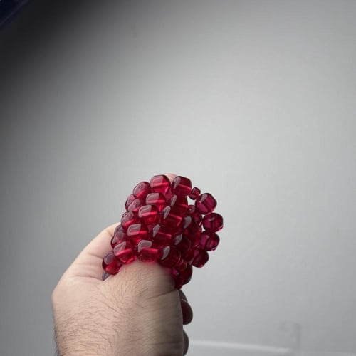 مسباح زعفراني وردي شفاف