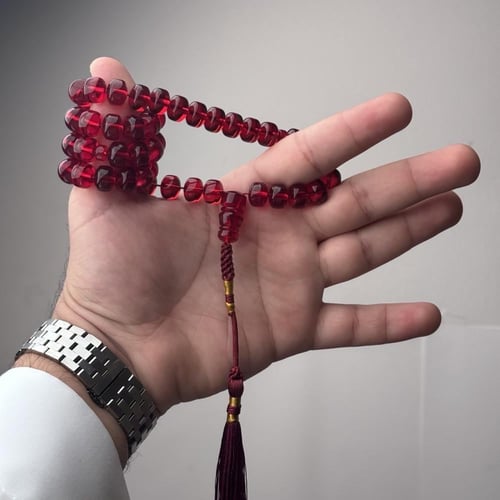 مسباح زعفراني احمر شفاف