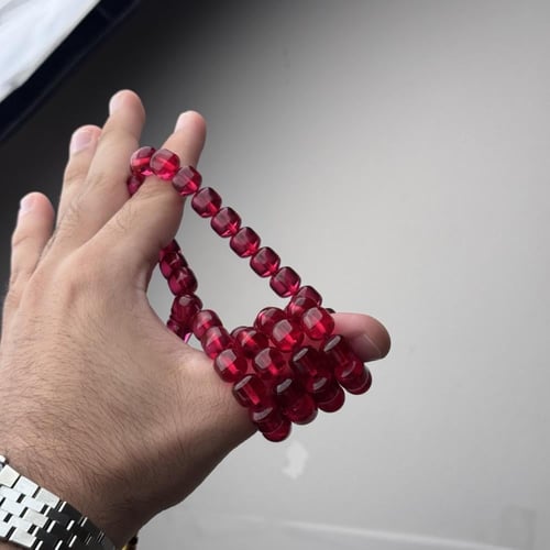 مسباح زعفراني وردي شفاف