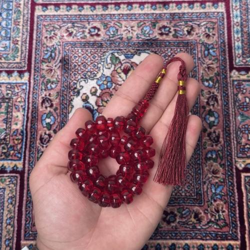 مسباح زعفراني احمر شفاف