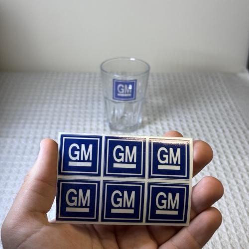 6 ملصقات GM شفاف
