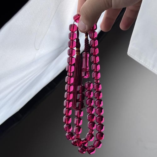 مسباح زعفراني وردي شفاف