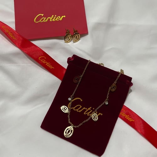 طقم كارتيه ذهبي