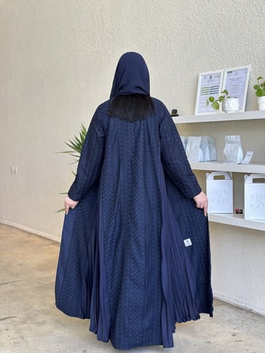 عباية كتف دبل كلوش كسرات بجنب كحلي