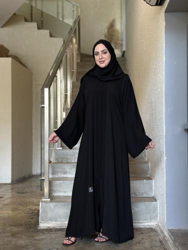 عباية كتف كم مربع بياقة قماش ملكي