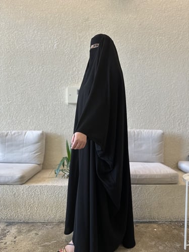 عباية رأس اصبع قماش زمردة