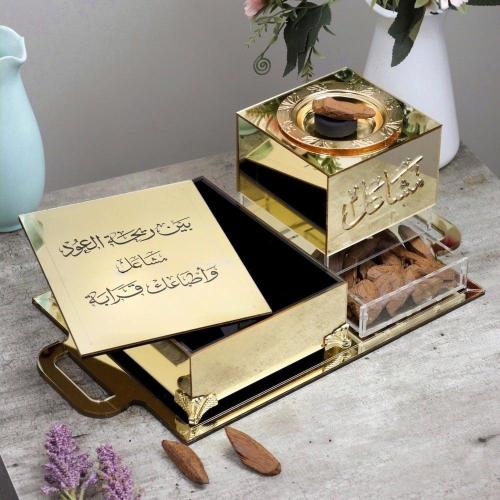 طقم مباخر بالاسم مع صندوق البخور