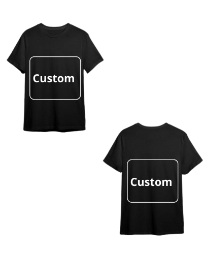 تيشيرت اسود طباعهDTF حسب الطلب