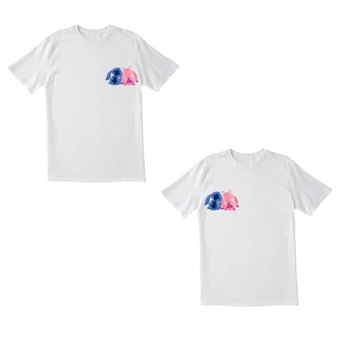 تيشيرت قطعتين أبيض طباعه سبلميشن