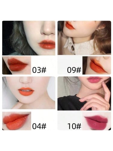 12 قطعة / مجموعة ملمع شفاه غير لامع وطويل الأمد
