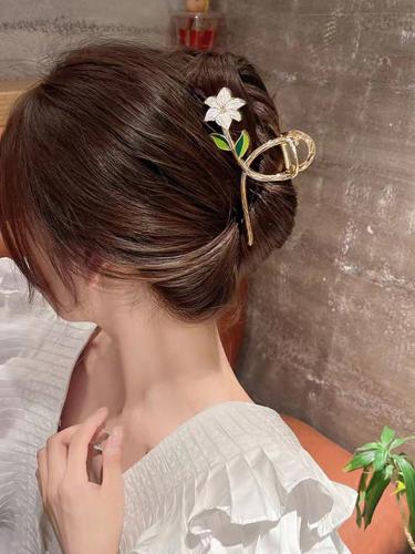 قطعة واحدة مشبك شعر نسائي بتصميم زهرة