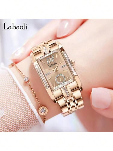 ساعة نسائية من الستانلس ستيل الذهبي