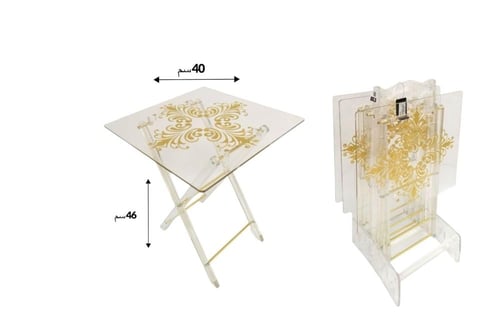 طقم طاولات خدمة اكريلك 3قطعة