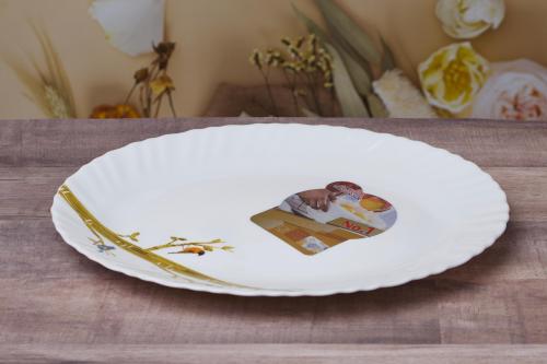 صحن اكل زجاج