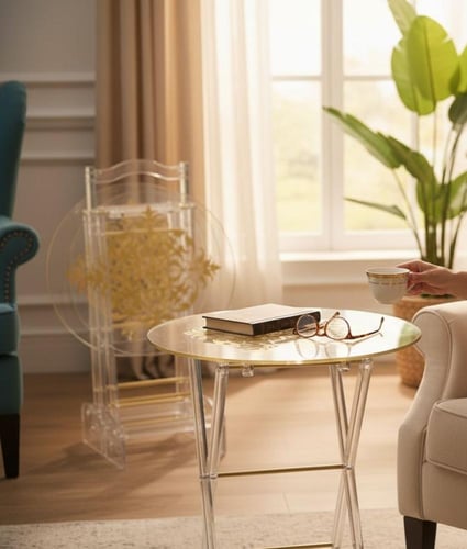 طقم طاولات خدمة اكريلك 3قطعة