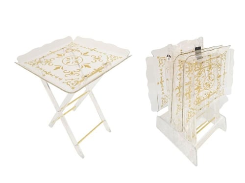 طقم طاولات خدمة اكريلك 3قطعة