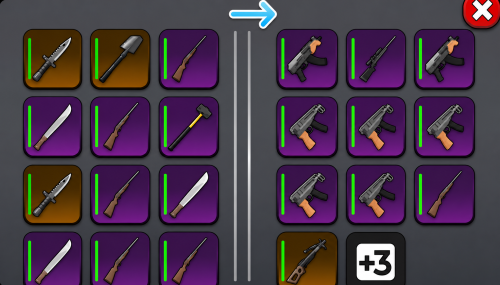 Account 25 random weapons