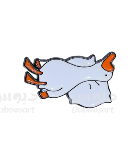ستيكر معدني لاصق بطة بيضاء