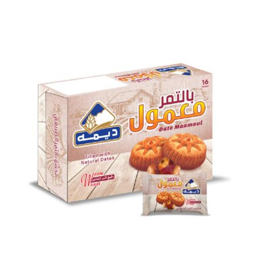 معمول ديمه تمر بدقيق البر الفاخر عبوة ١٦ حبه