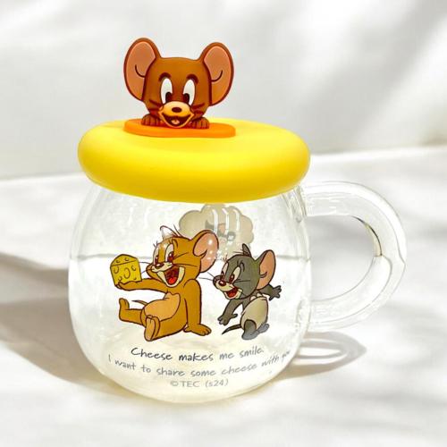 كوب جيري قزاز شفاف مع غطاء