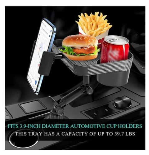 صينية حامل اكواب للسيارة 2 في 1 ، صينية حامل اكواب...