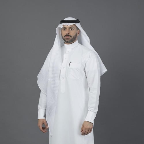 شماغ البسام بلس أبيض